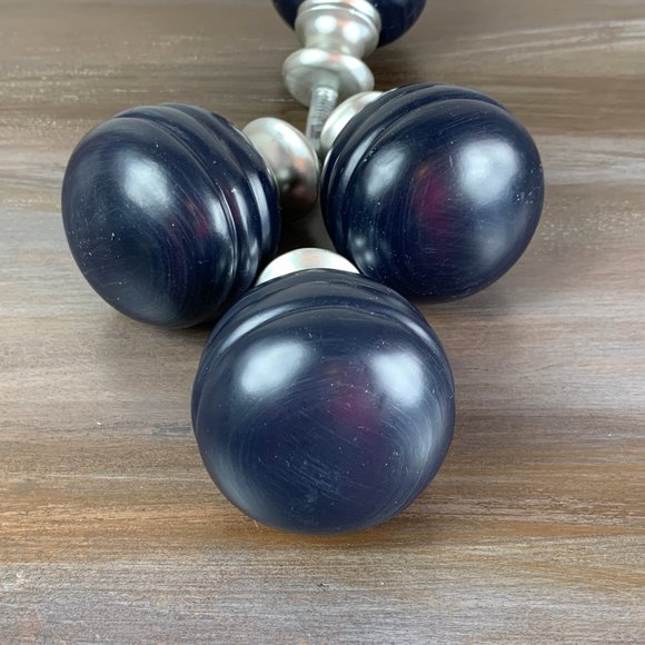 Cambria Orbit Curtain Rod Finials NEW! Navy - Picture 3 of 5